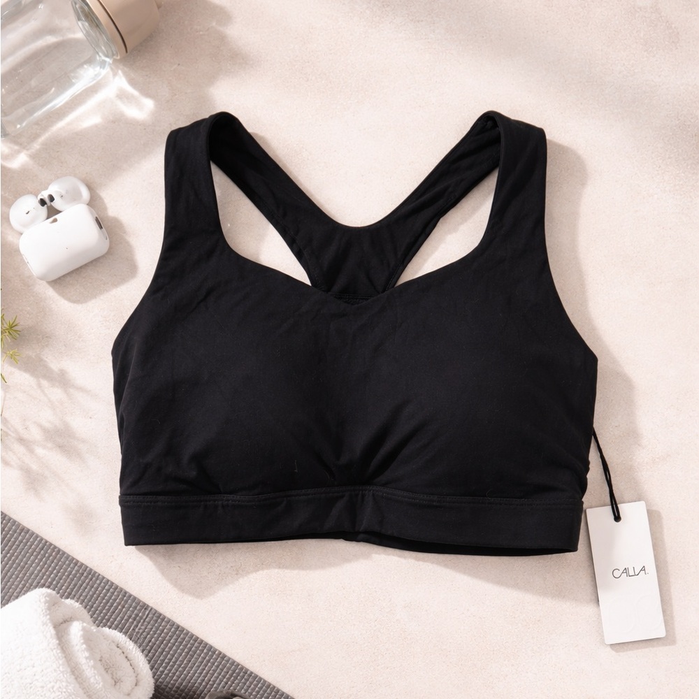 Inspire Medium Support Sports Bra Black XXL NWT